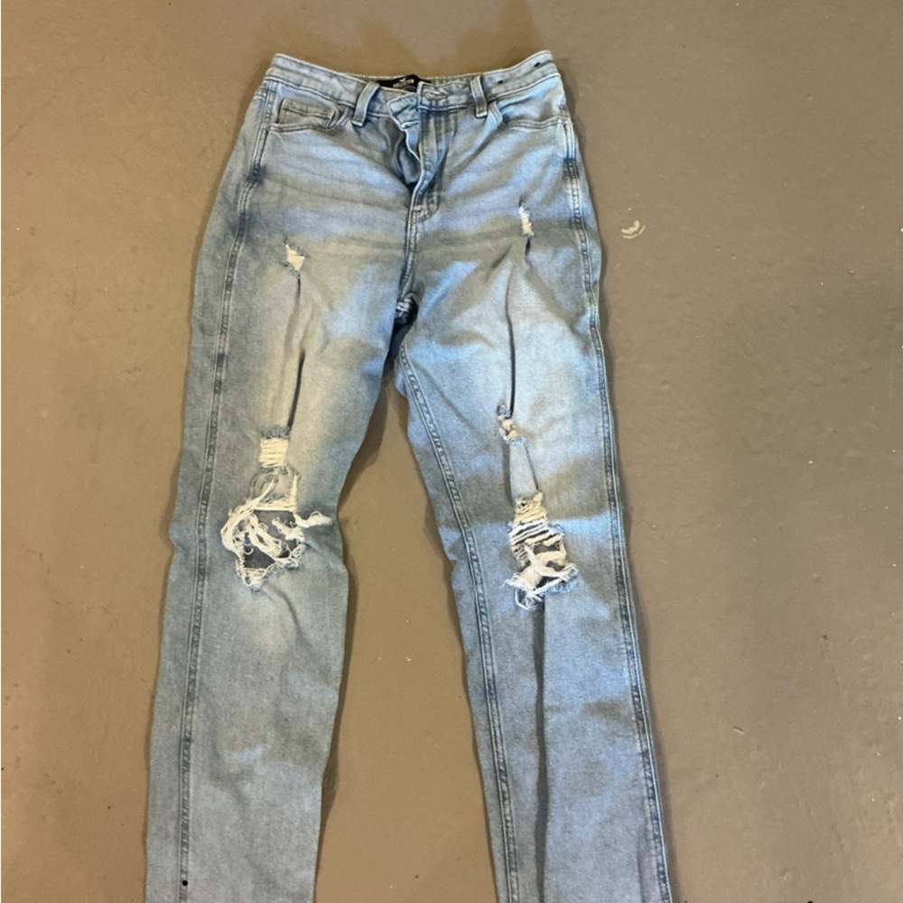 Hollister Light Blue Distressed Skinny Jeans